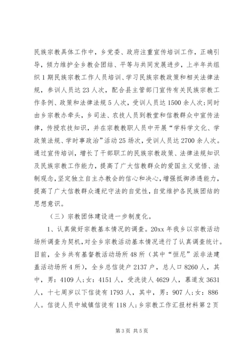 宗教工作汇报材料.docx