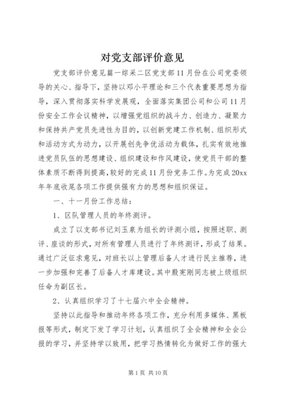 对党支部评价意见 (2).docx