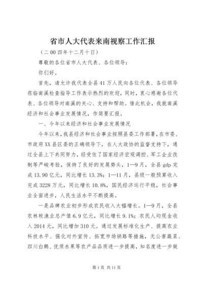 省市人大代表来南视察工作汇报.docx