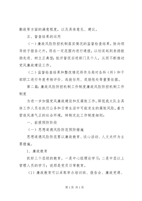 廉政风险防控机制督查制度.docx