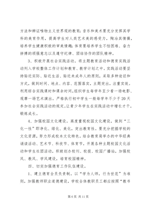 学校未成年人思想道德建设工作情况汇报.docx