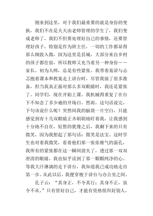 师范生顶岗的实习总结
