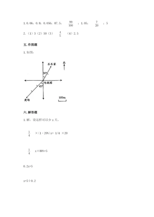 北京市西城区六年级下册数学期末测试卷含答案（轻巧夺冠）.docx