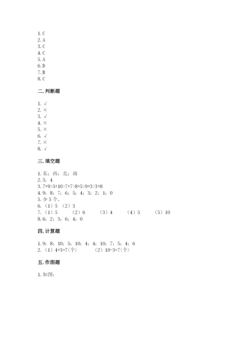 一年级上册数学期末测试卷含完整答案【易错题】.docx