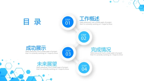 蓝色医疗医药代表工作汇报动态PPT