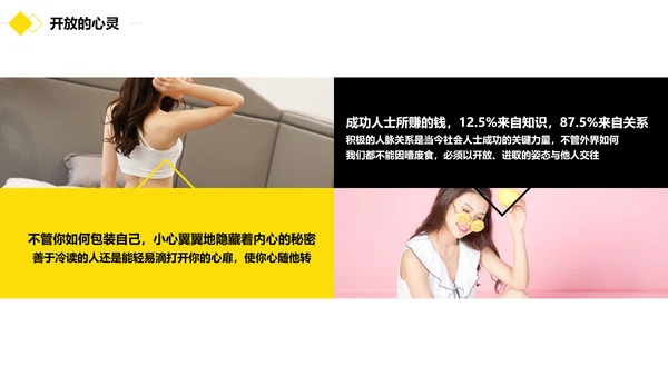 黑黄暖色冷读术人心沟通技巧教学PPT课件
