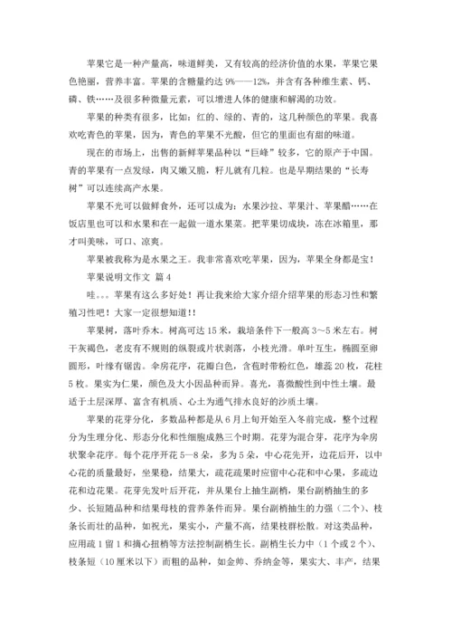 关于苹果说明文作文锦集九篇.docx