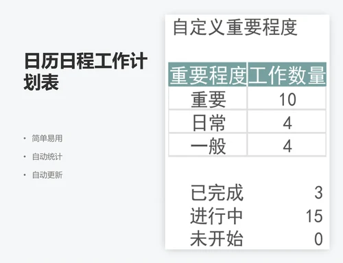 日历日程工作计划表