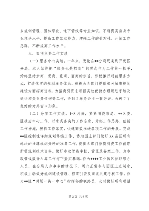 开发区规划分局个人工作总结.docx