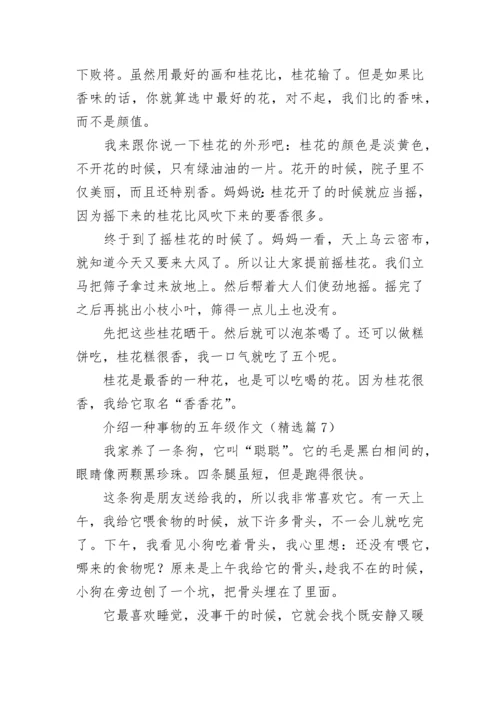 介绍一种事物的五年级作文（精选7篇）.docx