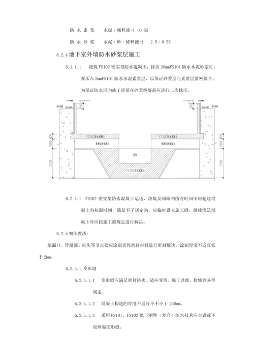 FSFS地下刚性复合防水重点技术综合施工专题方案.docx