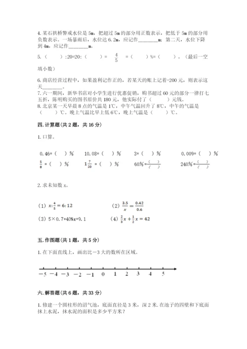 南陵县六年级下册数学期末测试卷（满分必刷）.docx
