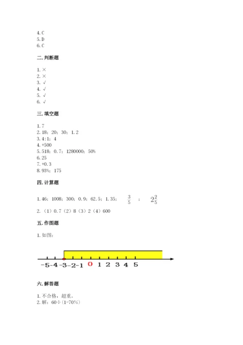 天台县六年级下册数学期末测试卷（达标题）.docx