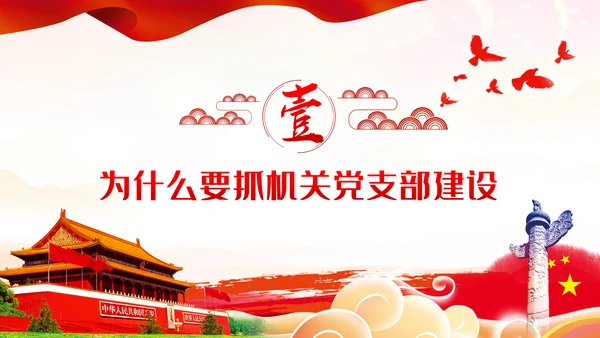 新时代党的组织建设党委机关党支部党课ppt模板
