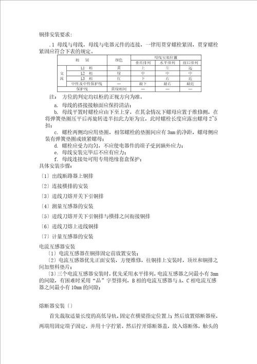 配电箱生产工艺文件