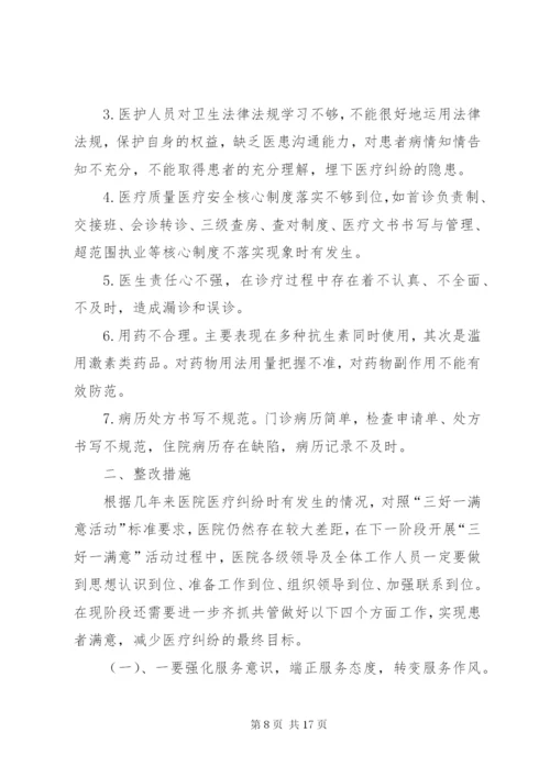 市区医院医疗纠纷排查整改方案5篇.docx