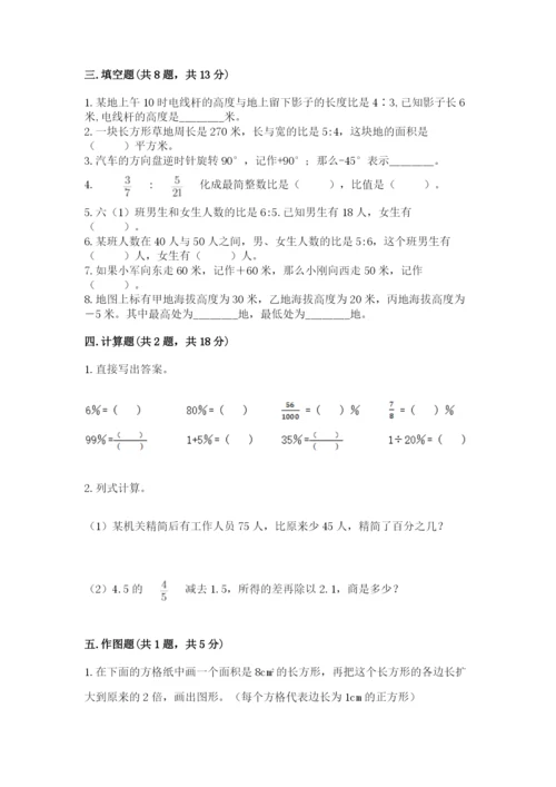 北票市六年级下册数学期末测试卷（考点梳理）.docx