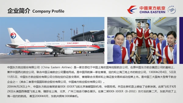 东方航空公司动态通用PPT模板
