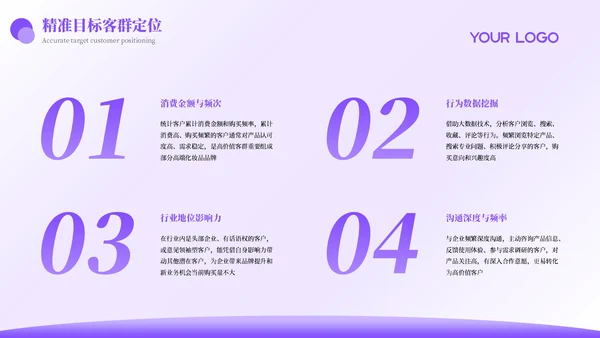 紫色3D电商数据驱动精准促销方案PPT模板