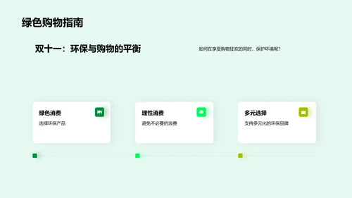 绿色双十一倡议PPT模板