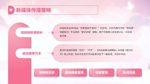 粉红色卡通风七夕节文化故事宣传讲解PPT