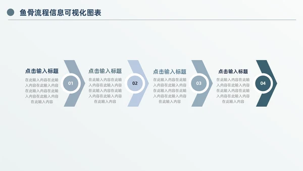 商务高级灰鱼骨图信息可视化图表PPT