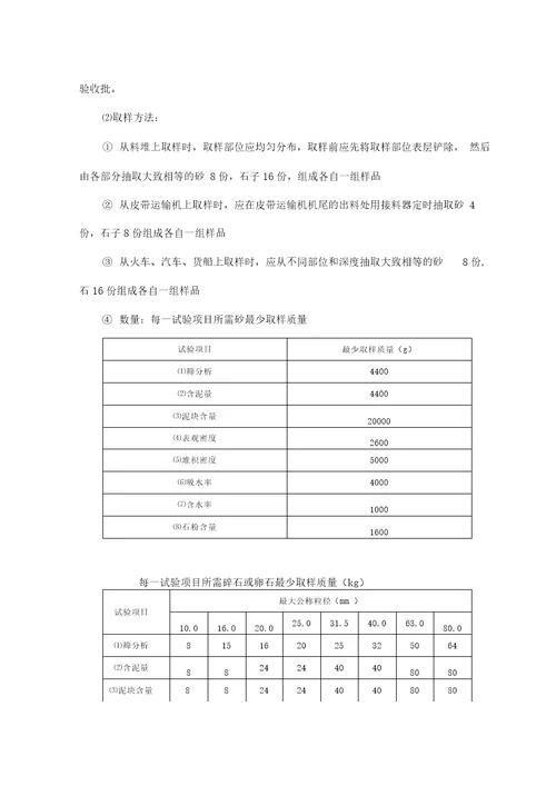 建筑工程材料见证取样送检工作标准