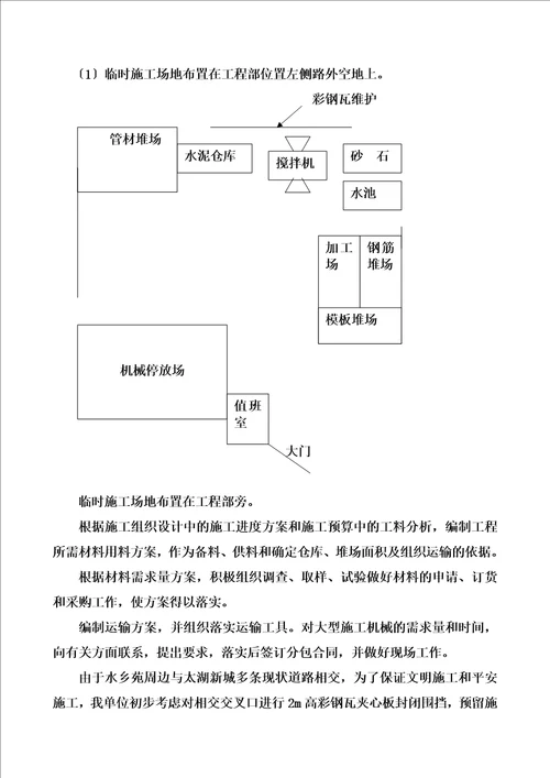 最新2.施工现场平面布置和临时设施、临时道路布置