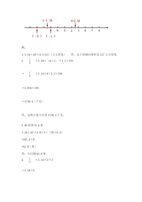 小学六年级下册数学摸底考试题【满分必刷】.docx