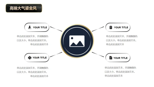 黑金质感大理石鎏金商务商业汇报通用PPT模板