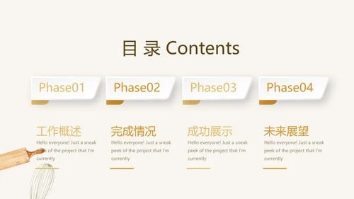手绘面包介绍宣传动态PPT