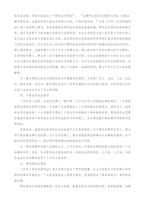 试论我国刑法的基本原则.docx