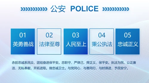 蓝色科技感公安信息化建设动态PPT