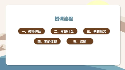 简约传统美德教育-孝顺PPT模板
