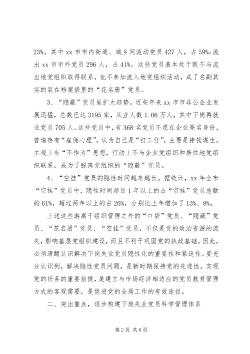 对市下岗失业党员教育管理实践的调查与思考 (2).docx