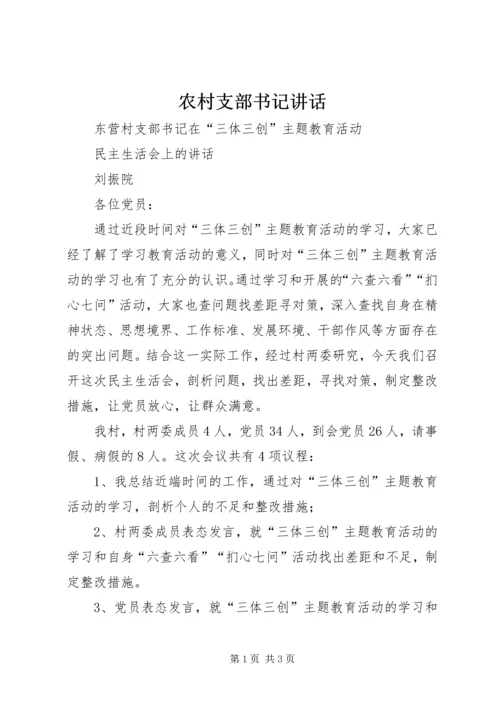 农村支部书记讲话 (4).docx