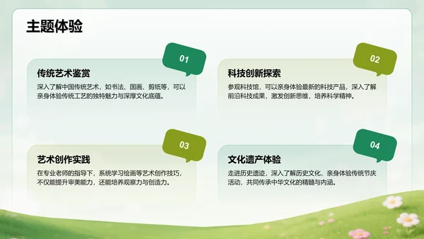 绿色3D风暑假夏令营行程介绍PPT模板