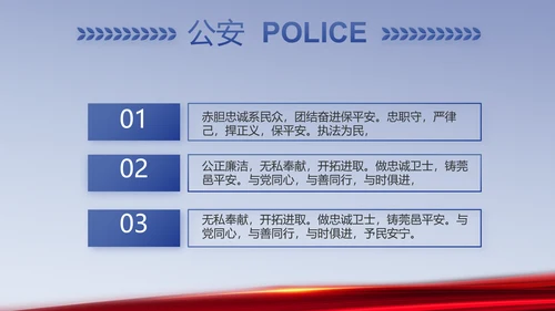 蓝色科技强警公安警察工作总结PPT