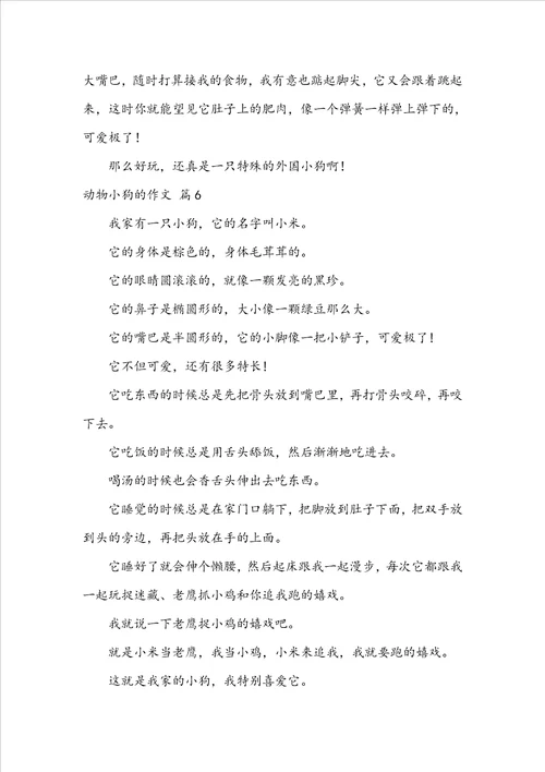 动物小狗的作文