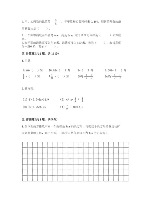 小升初六年级期末试卷精品（典优）.docx