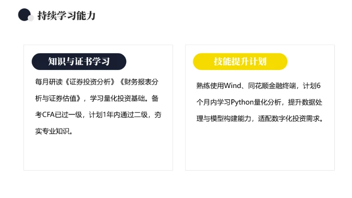 会计专业大学生求职综合能力展示职业生涯规划通用PPT模版