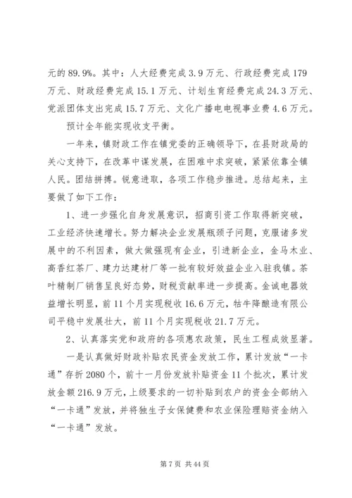 乡镇财政预决算报告.docx