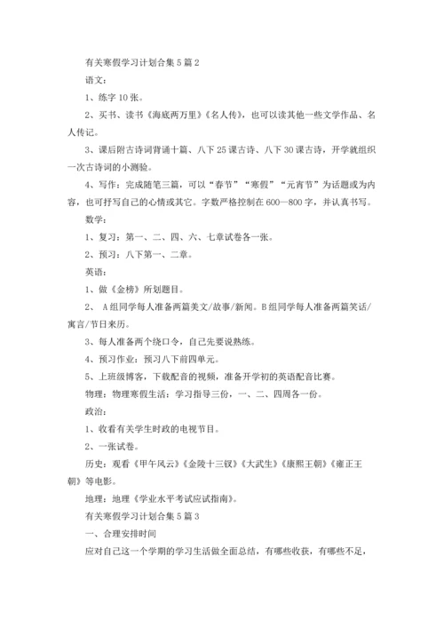 有关寒假学习计划合集5篇.docx