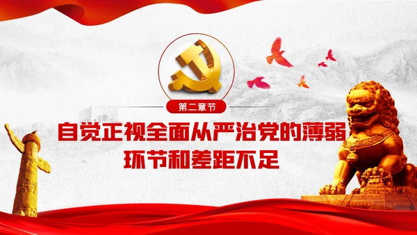 坚定不移全面从严治党党课PPT模板