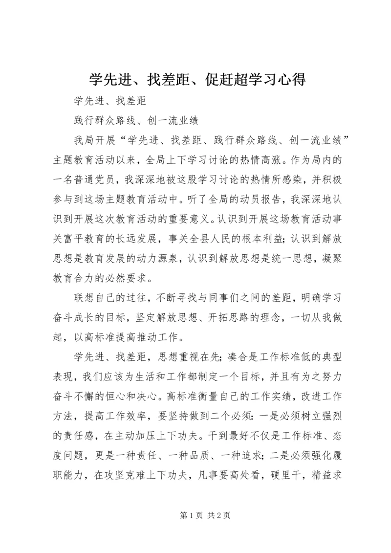 学先进、找差距、促赶超学习心得.docx