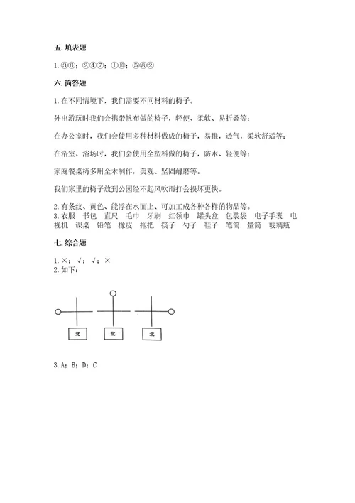 教科版科学二年级上册《期末测试卷》（突破训练）wod版