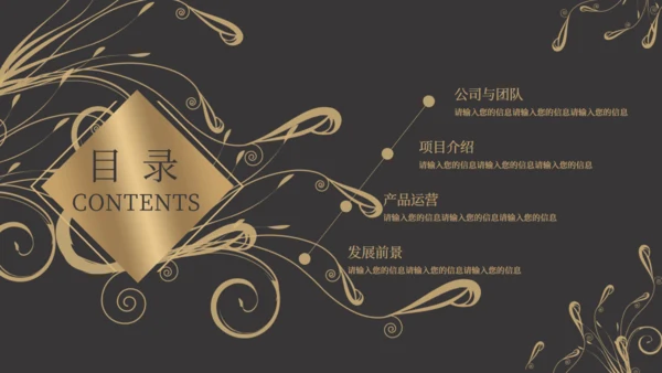 商务黑金奢华风融资商业计划书通用PPT模板