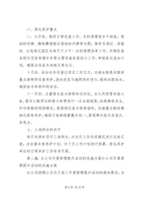 郑州分公司养护管理提升方案.docx