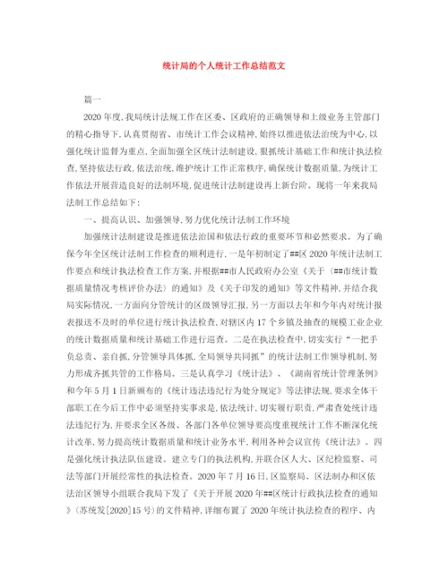 精编之统计局的个人统计工作总结范文.docx