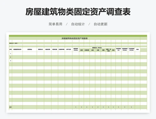 房屋建筑物类固定资产调查表